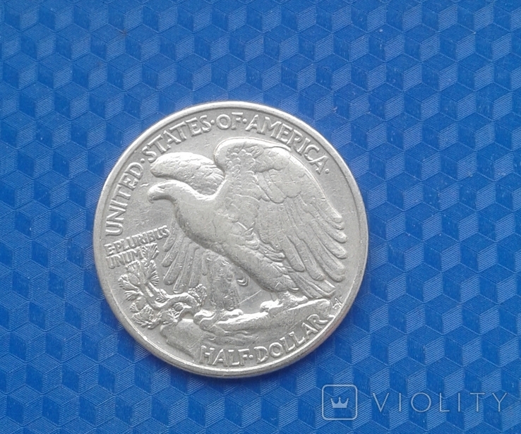 1/2 доллара 1946 рік без знаку монетного двору, фото №2