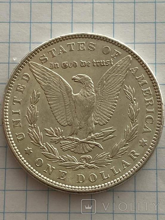 Доллар срібний 1886 року Морган США., фото №3