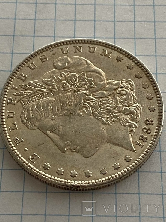 Срібний Доллар 1888 року Морган США, фото №4