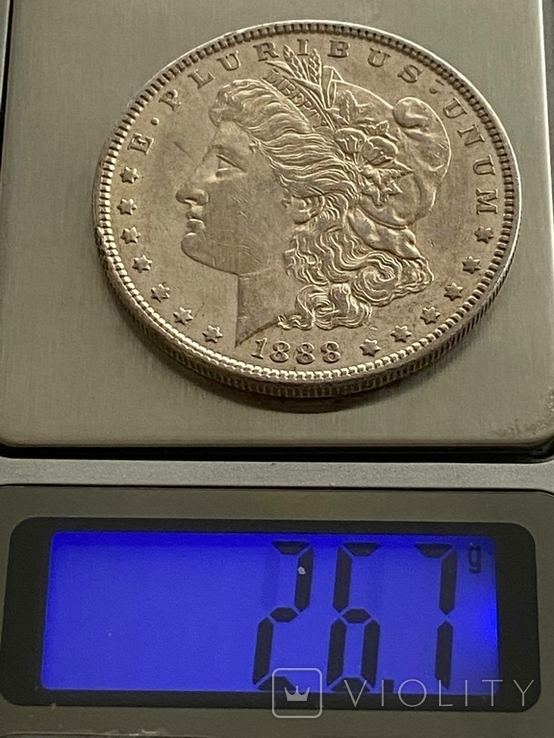 Срібний Доллар 1888 року Морган США, фото №6