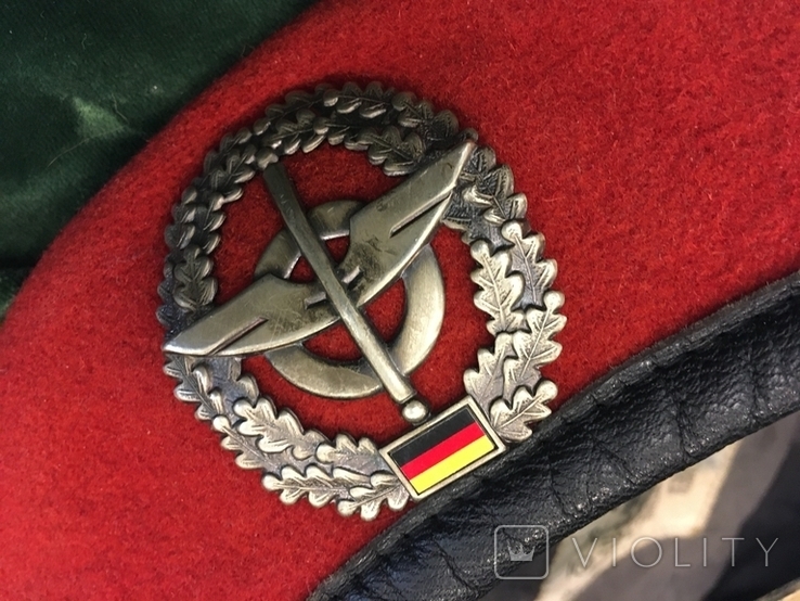 Берет армии Бундесвера с кокардой Германия выпуск с 1955 года размер 59, фото №2