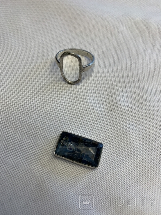 Кольцо из серебра с камнем Турмалин, фото №3