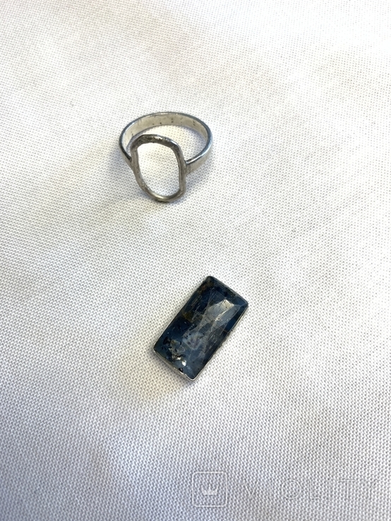 Кольцо из серебра с камнем Турмалин, фото №7