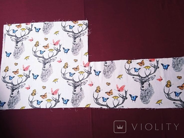 Ткань Michael Miller fabrics Олень и бабочки, хлопок, новая, кусок., фото №4