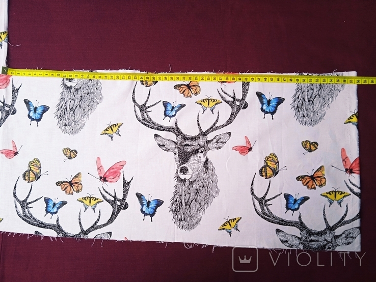 Ткань Michael Miller fabrics Олень и бабочки, хлопок, новая, кусок., фото №6