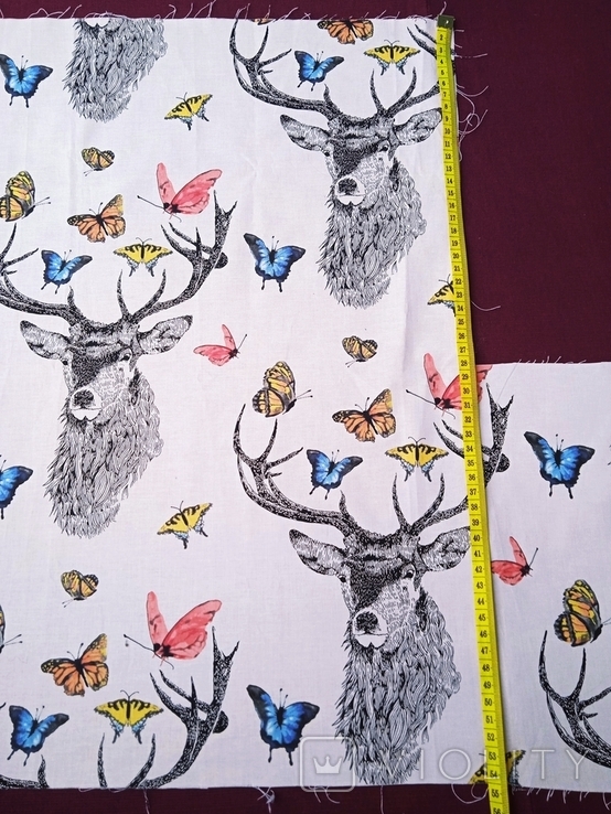 Ткань Michael Miller fabrics Олень и бабочки, хлопок, новая, кусок., фото №9