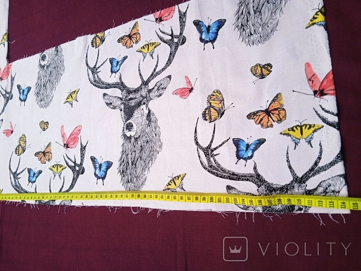 Ткань Michael Miller fabrics Олень и бабочки, хлопок, новая, кусок., фото №10