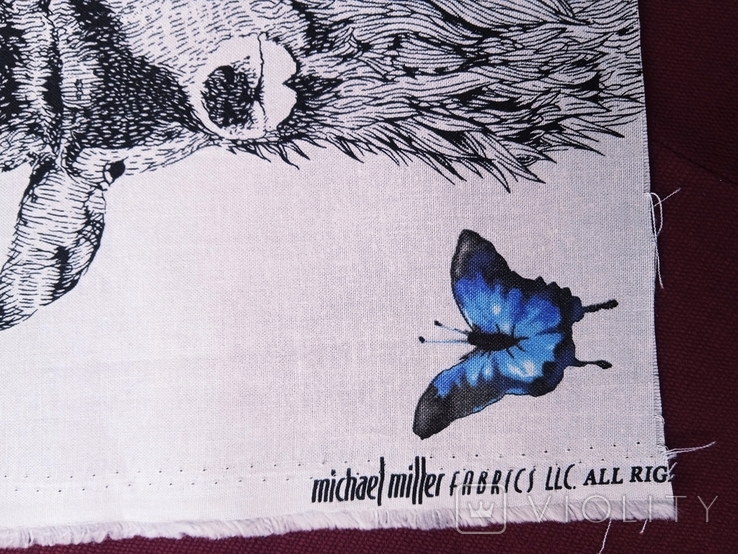 Ткань Michael Miller fabrics Олень и бабочки, хлопок, новая, кусок., фото №11