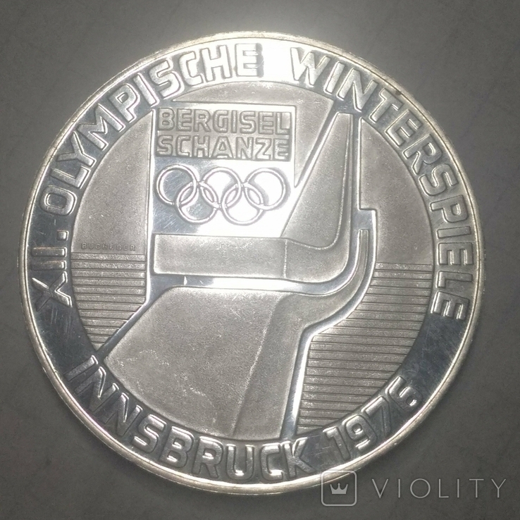 100 шиллингов 1976. Зимние Олимпийские игры, Австрия, photo number 2