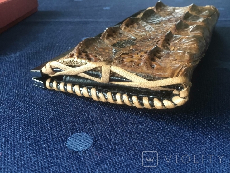 Кошелек, из кожи крокодила, ручная работа., фото №6