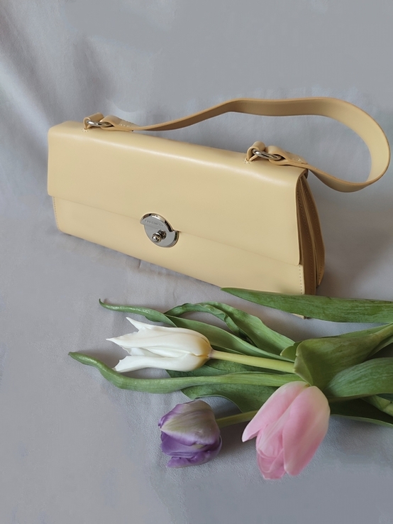 Стильна шкіряна сумка багет, клатч Coccinelle оригінал, фото №12