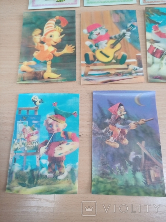 Календарики детские стерео, переливные 11 шт. (персонажи мультфильмов), фото №5