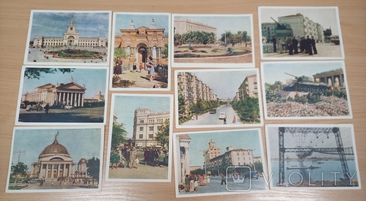 Город-герой Сталинград. Комплект открыток. 11 из 12. 1956 г, фото №4