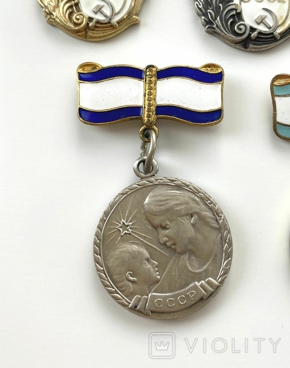Повний комплект "Мати-героїня". Зірка, ордени, медалі., фото №12