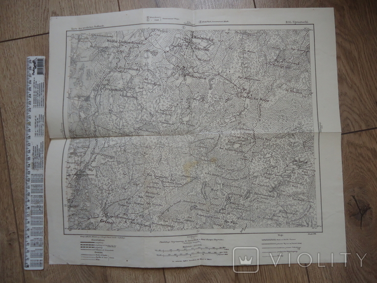 Карта район Угриничі Волинь 1915, фото №2