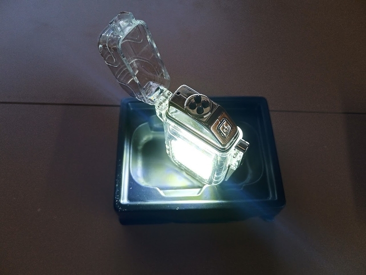 Электроимпульсная Фонарик зажигалка Lighter с зарядкой от USB, фото №4