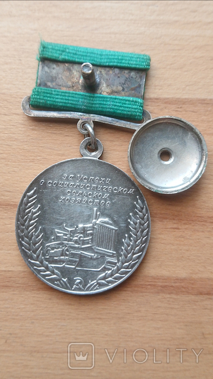 Серебряная медаль Всесоюзная сельскохозяйственная выставка СССР (большая), фото №5