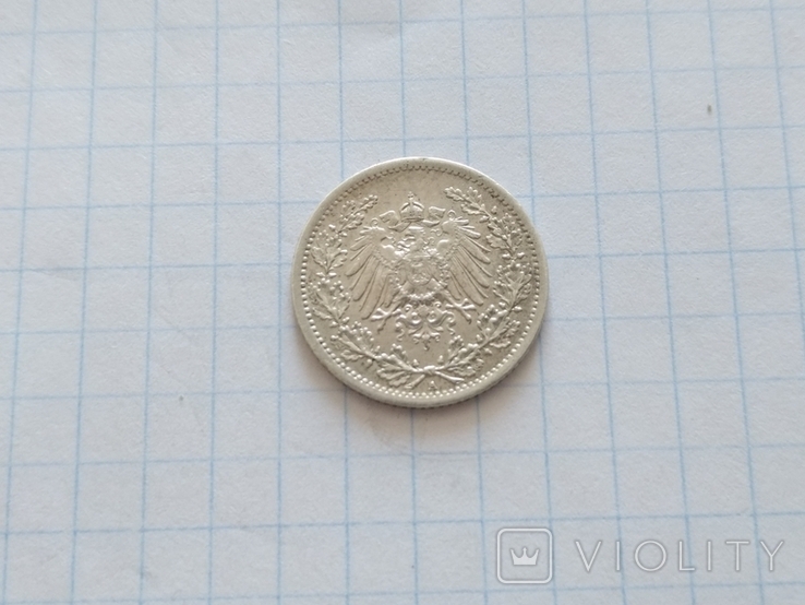 1/2 марки серебро Германия, фото №5