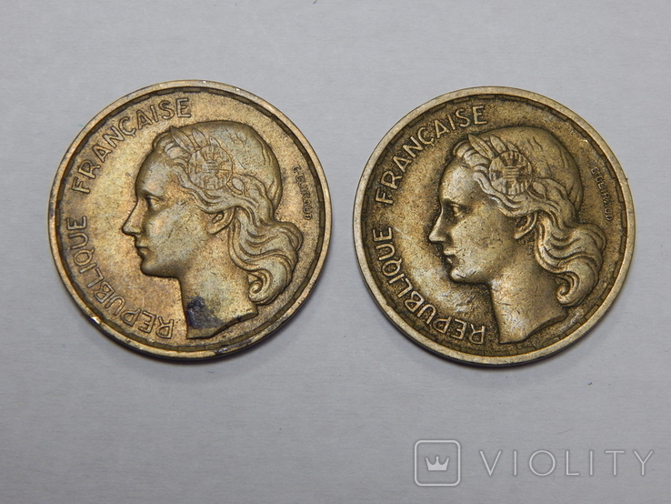 2 монеты по 20 франков, 1950/51 г.г. Франция, фото №3