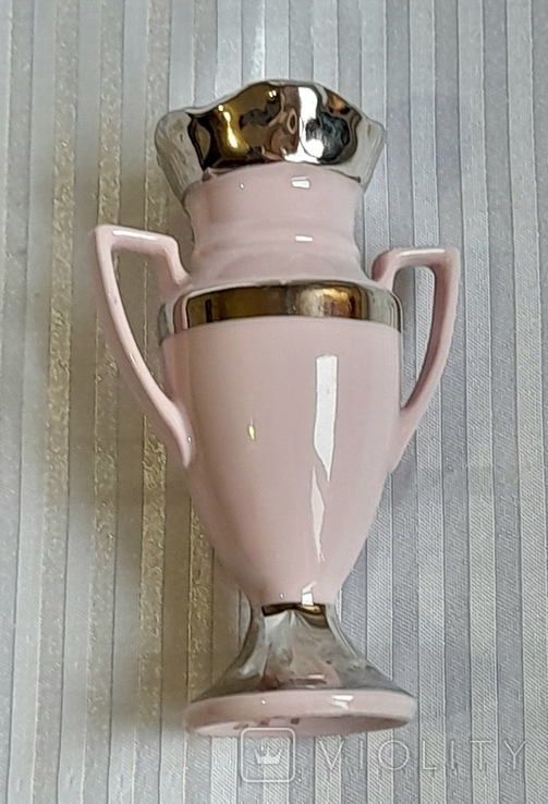 Мини вазочка розовый фарфор, фото №6
