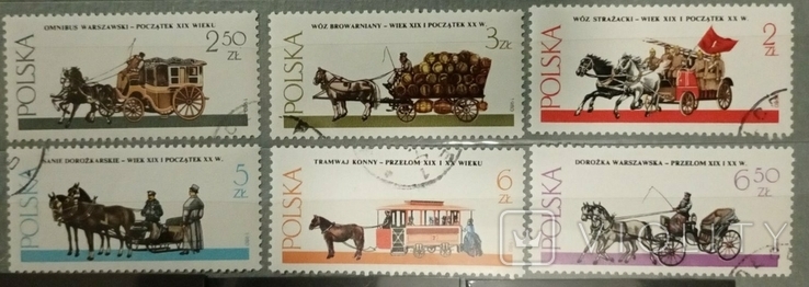 1980 Польша Серия марок (Конный транспорт) Гашеные
