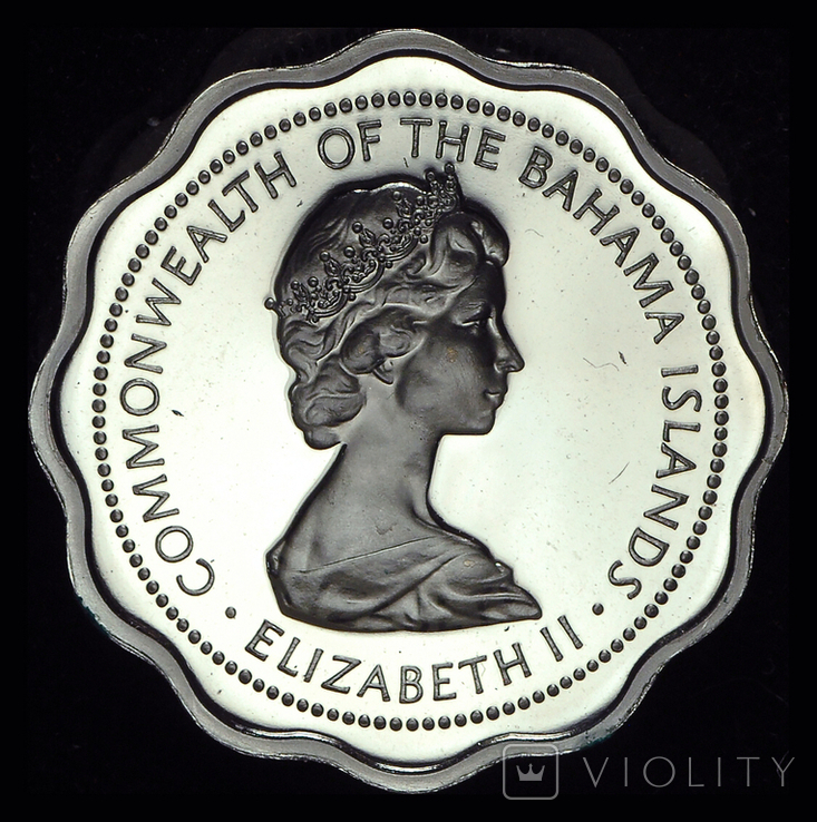 Багамские о-ва 10 центов 1972 пруф, фото №3