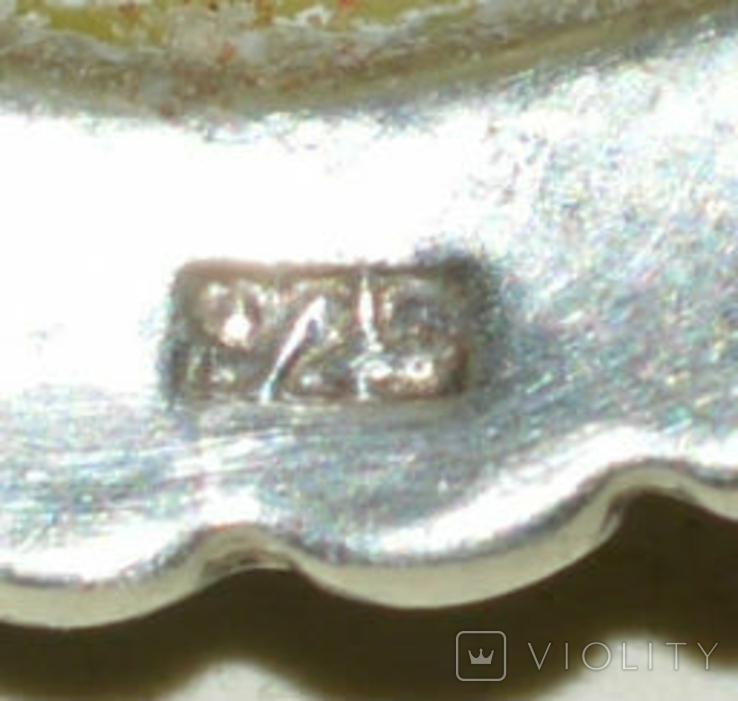 Серьги серебро янтарь 925, фото №4