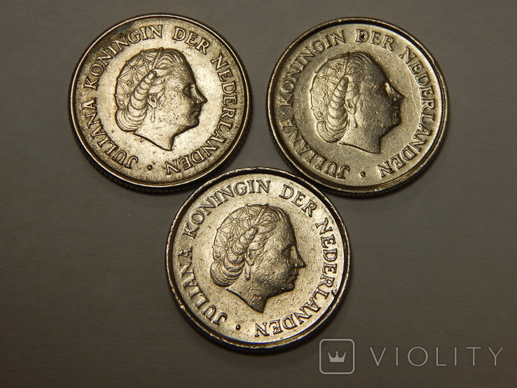 3 монеты по 25 центов, Нидерланды, фото №3