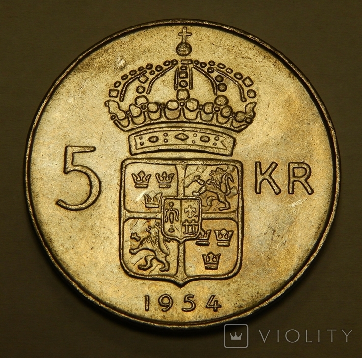 5 крон, 1954 г Швеция, фото №2