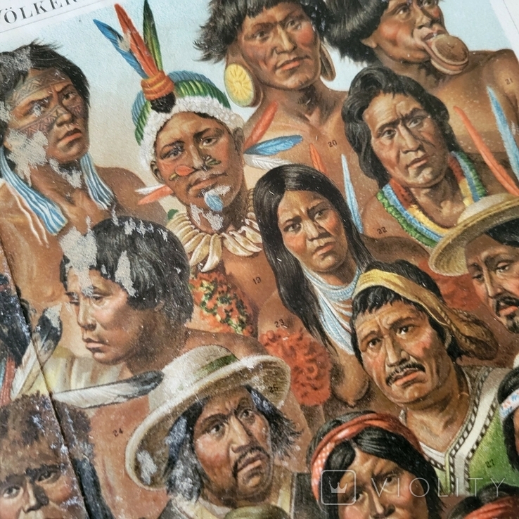 1895 Америка Индейцы человеческие расы хромолитография Антропология Абориген, фото №6