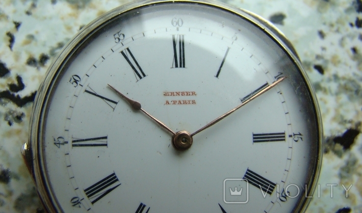 Карманные часы Франция Ernster a Paris 1880 годы, фото №3