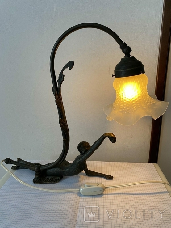 Бронзова настільна лампа в стилі Liberty., фото №10