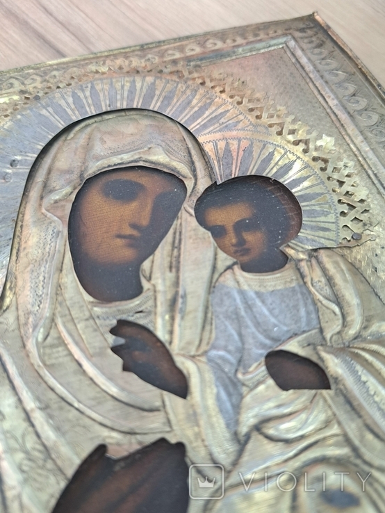 Ікона Іверська Богородиця, оклад срібло 84, фото №11