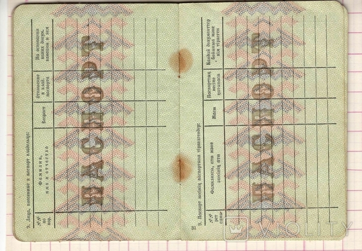 Паспорт СССР образца 1966, Казахский язык, выдан в1971 г, фото №4