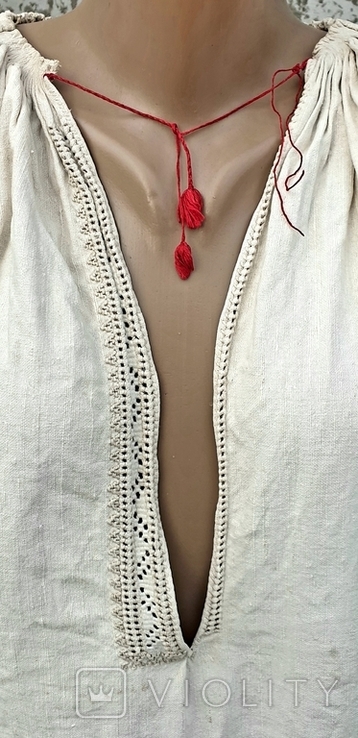 Старовинна жіноча лляна сорочка Покуття, фото №3