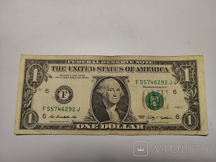 1 долар США 2009 F, фото №2