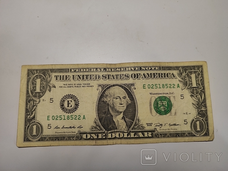 1 долар США 2009 E, фото №2