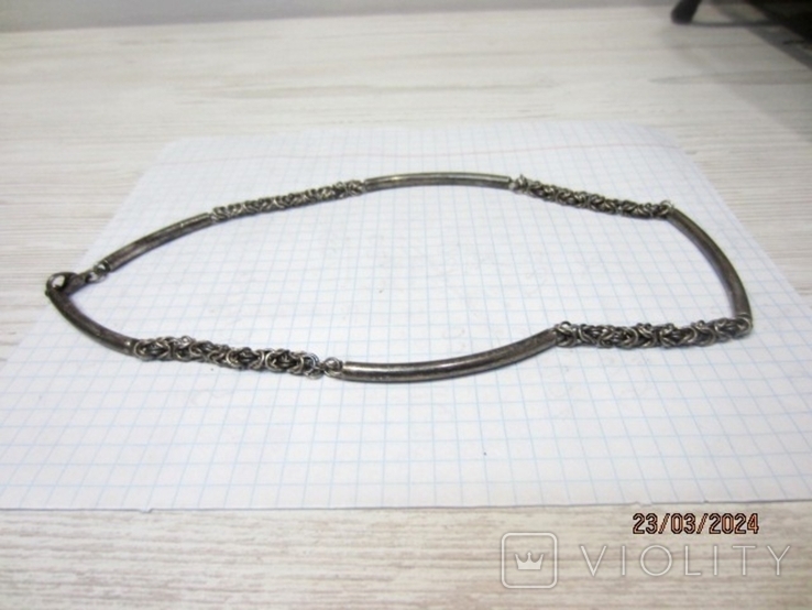 Old Chain, Silver, Intricate Weaving, Old Hallmarks, photo number 4