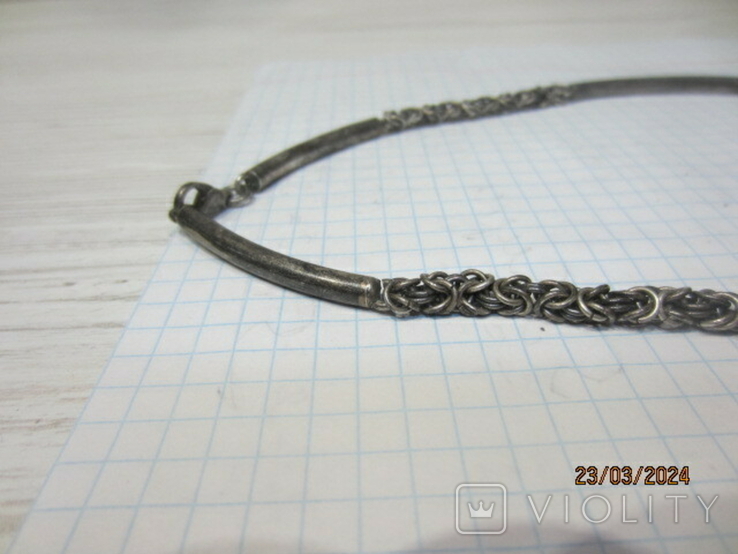 Old Chain, Silver, Intricate Weaving, Old Hallmarks, photo number 5