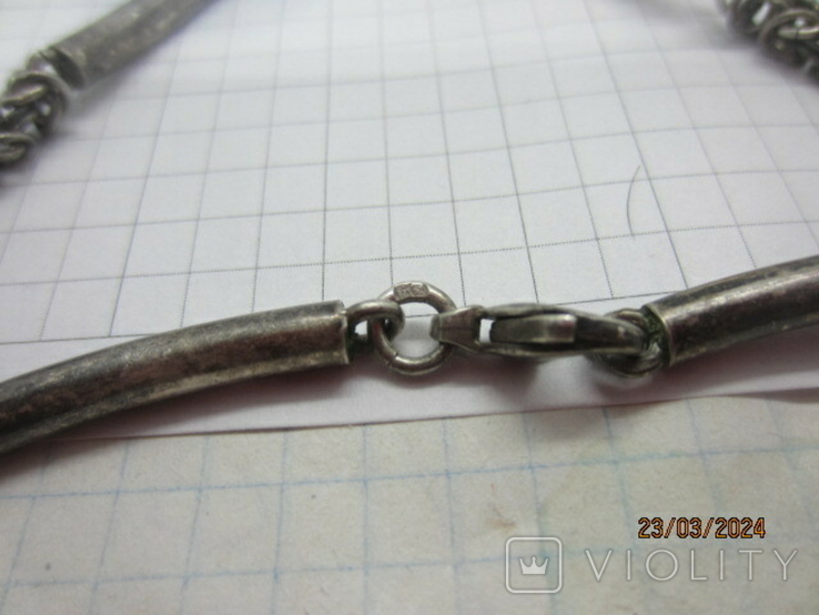 Стара цепочка срібло складні плетіння старі клейма, фото №13