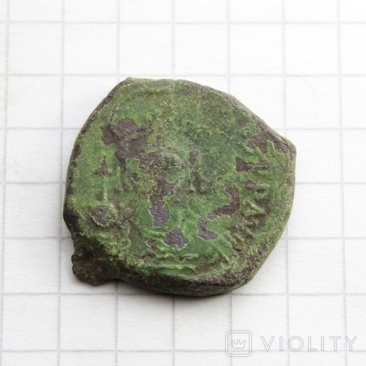 Маврикій Тиберій (582-602рр.), половина фоліса, м.Фессалоніка, 5.93г., фото №5