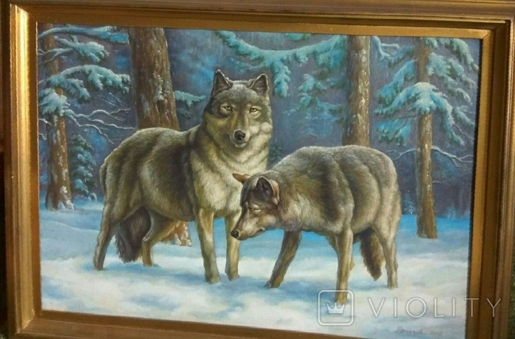 Картина з вовками (54х72 см.), фото №3
