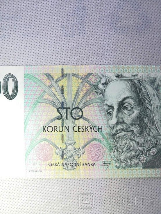100 крон Чехiя 1997 року, фото №5