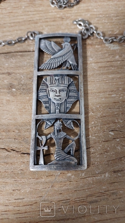 Кулон на цепочке в египетском стиле., фото №5