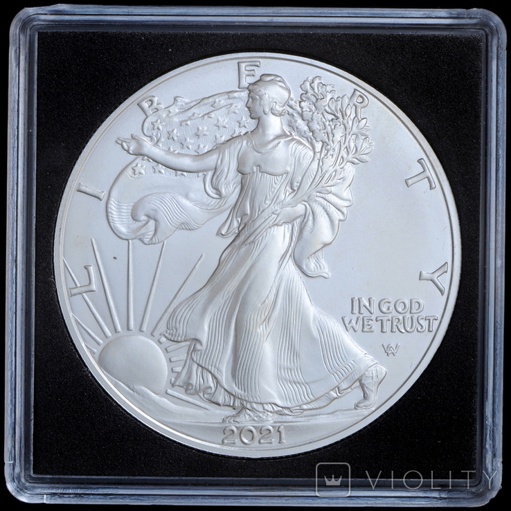 1 Долар 2021 Крокуюча Свобода, США Унція 1oz, фото №3