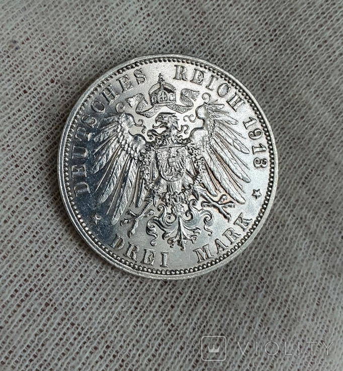 3 марки 1913 Саксонія, фото №4