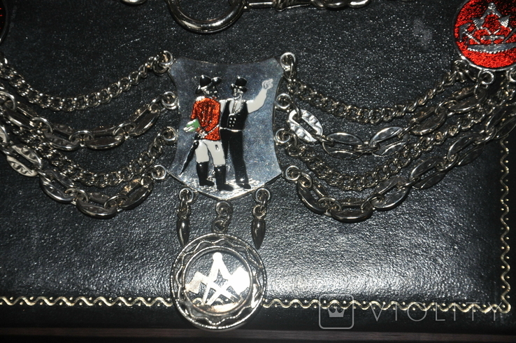 Шатлен масонский, перчатки и коробочка, фото №6