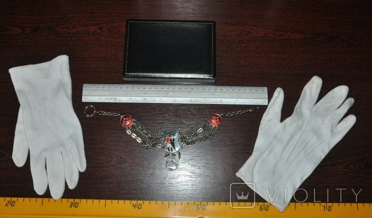 Шатлен масонский, перчатки и коробочка, фото №12