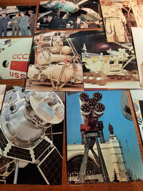Вднх ссср, павильон " Космос ". полный комплект открыток, фото №7
