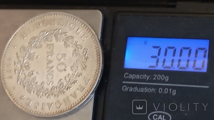 50 франков, Франция, 1977 год, Геркулес и музы, серебро 0.900 30.00 грамма, фото №7